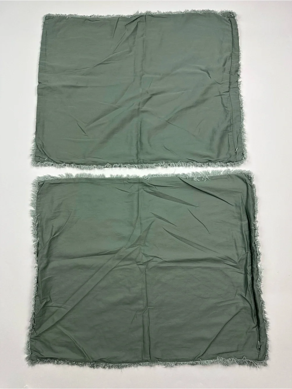 Casaluna Rayon Linen Full / Queen Pillow Cases Sage Green Two